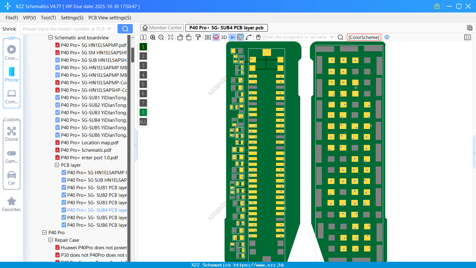 Huawei P40 Pro+ 5G- SUB4 PCB Layer